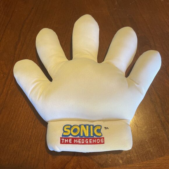 Sega Sonic The Hedgehog White Plush Glove Official Sega Nintendo Games Fun Happy - Picture 1 of 7